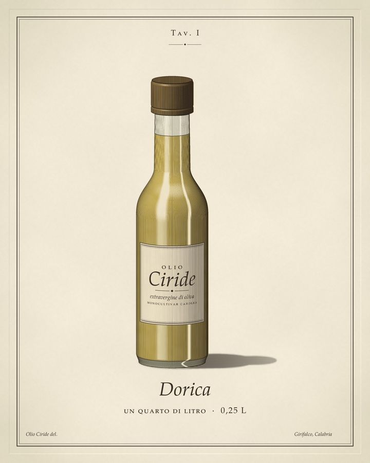 Olio Ciride 0,25 L Bottiglia Dorica