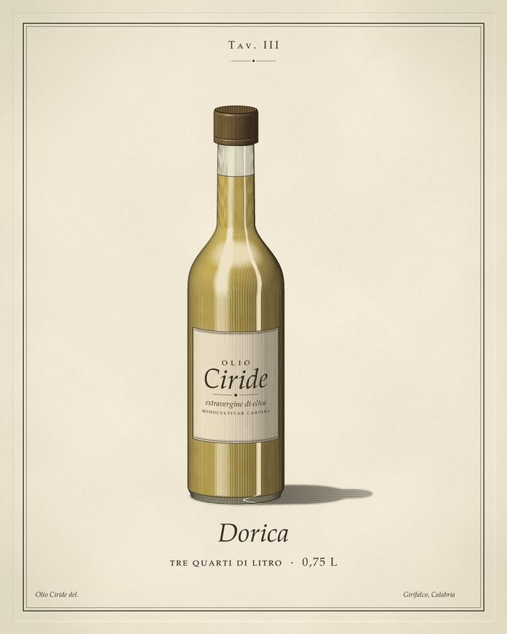 Olio Ciride 0,75 L Bottiglia Dorica