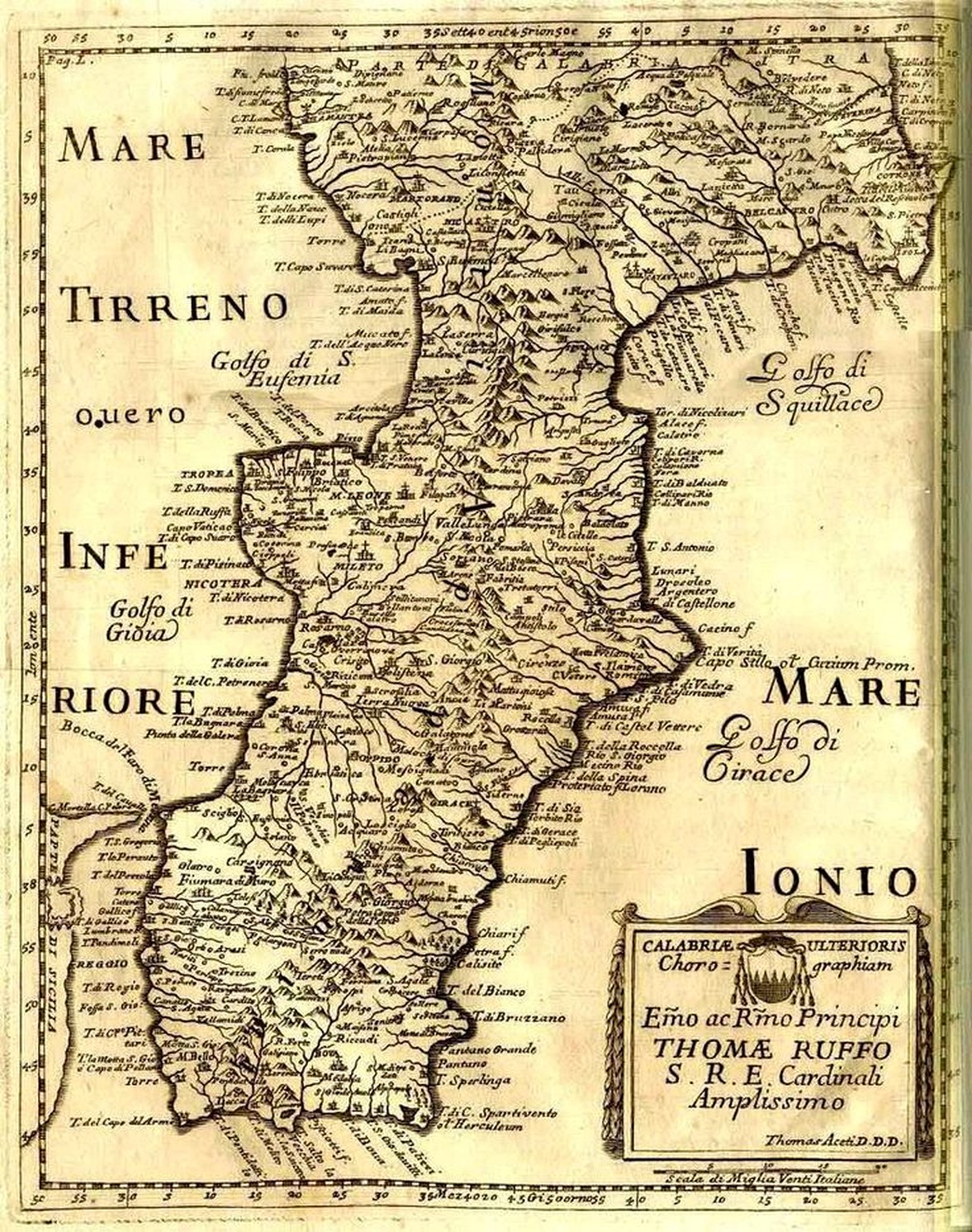 La Calabria tra il Mar Tirreno e il Mar Ionio, con Girifalco